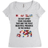 mama bear message Women's Triblend Scoop T-shirt