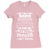 I Am A March Women Ladies Fitted T-Shirt