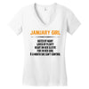 January Girl Hated By Many Women's V-Neck T-Shirt