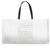 legends are born in january Weekender Totes