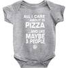 care about pizza and 3 people girls Baby Onesie