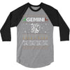 gemini christmas ugly sweater 3/4 Sleeve Shirt