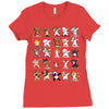 dabbing animals Ladies Fitted T-Shirt
