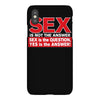 funny rude sex is not the answer, ideal birthday gift or present iPhoneX Case