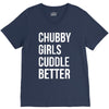 chubby girls cuddle better funny V-Neck Tee