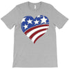 disstressed america flag heart T-Shirt