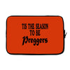 tis the season to be preggers baseball Laptop sleeve