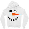 snowman face Zipper Hoodie