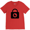 padlock eye V-Neck Tee