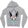 skull emblem Zipper Hoodie
