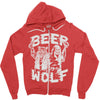 wolf beer Zipper Hoodie