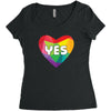 Yes Lgbt Heart Women's Triblend Scoop T-shirt