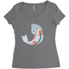 fish color Women's Triblend Scoop T-shirt