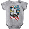 beer eagle graphic Baby Onesie