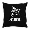 cool cat Throw Pillow