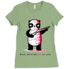 black, red and white Ladies Fitted T-Shirt