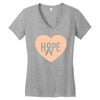 Hope With Heart Women's V-Neck T-Shirt
