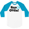 Bun in the Oven with Heart Baby Boy 3/4 Sleeve Shirt