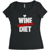 wine diet challenge accepted Women's Triblend Scoop T-shirt