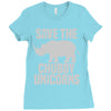 save the chubby unicorns (2) Ladies Fitted T-Shirt