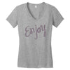 cute enjoy Women's V-Neck T-Shirt