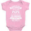 Super Cool Pops Of A Freaking Awesome Grandson Baby Onesie