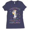 Unicorns are born in February Ladies Fitted T-Shirt