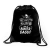 You Cant Scare Me I am Biker Daddy Drawstring Bags