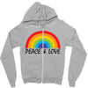 Peace &amp; Love Zipper Hoodie