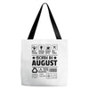 Born In August Tote Bags
