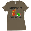 kickin it old skool Ladies Fitted T-Shirt