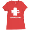 i'm with player two Ladies Fitted T-Shirt