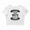 Premium Vintage 1972 Crop Top