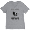 father and son riding partners for life V-Neck Tee