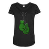 liver cancer boxing glover Maternity Scoop Neck T-shirt