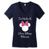 I'm Having a Little Disney Princess Women's V-Neck T-Shirt