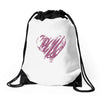 valentines day hearts Drawstring Bags