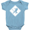ninja crossing sign Baby Onesie
