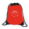 merry christmas and happy new year Drawstring Bags