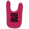 photographer camera photography modern text photos scrapbook geek t sh Baby Bibs