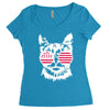 cat usa Women's Triblend Scoop T-shirt