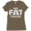 no fat chicks (2) Ladies Fitted T-Shirt