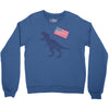 Patriotic T-Rex Crewneck Sweatshirt