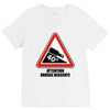 warning descent V-Neck Tee