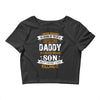 Super Cool Daddy Of A Freaking Awesome Son Crop Top