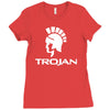 trojan condoms Ladies Fitted T-Shirt