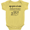 Appreciate Baby Bodysuit