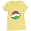neon basketball Ladies Fitted T-Shirt