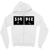 reflections on pi Zipper Hoodie