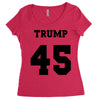 Trump 45 jersey number Women's Triblend Scoop T-shirt